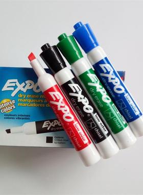 美国三福比百美Expo低气味白板笔 可擦环保方嘴白板笔80001斜头