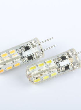 G4 led插脚灯泡SMD3014 24珠节能水晶灯珠 DC12V 硅胶灯低压光源
