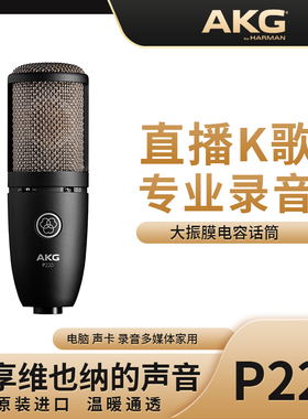 AKG/爱科技 P120/P220专业电容麦克风录音配音人声乐器大合唱话筒