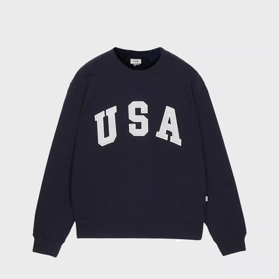 【haag直营】秋冬新款刺绣卫衣a USA/NEW YORK sweatshirt