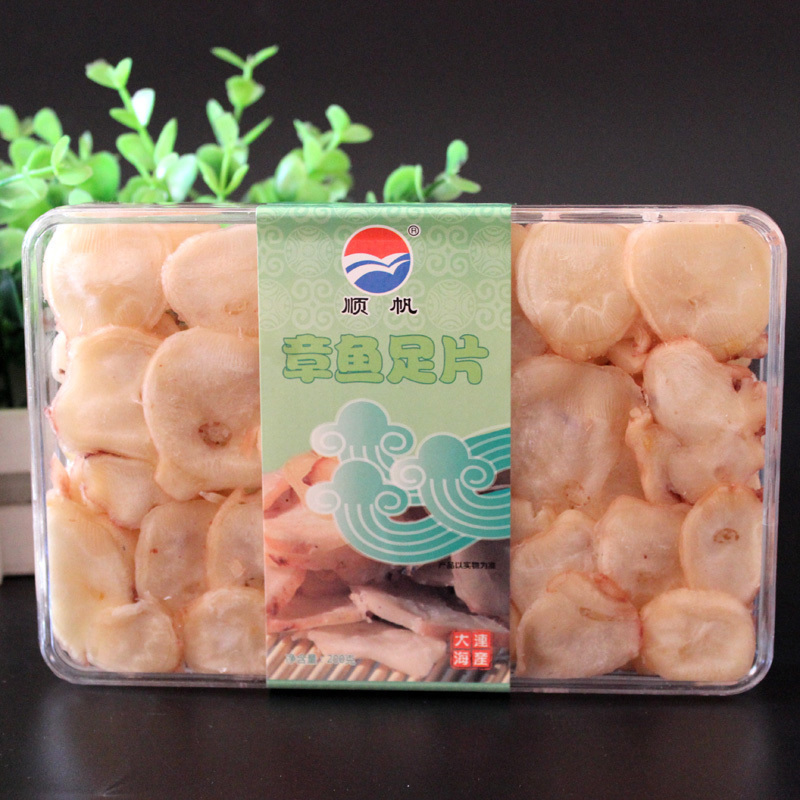 顺帆章鱼足片200g礼盒碳烤干货即食鱼片海鲜零食大连特产2件包邮
