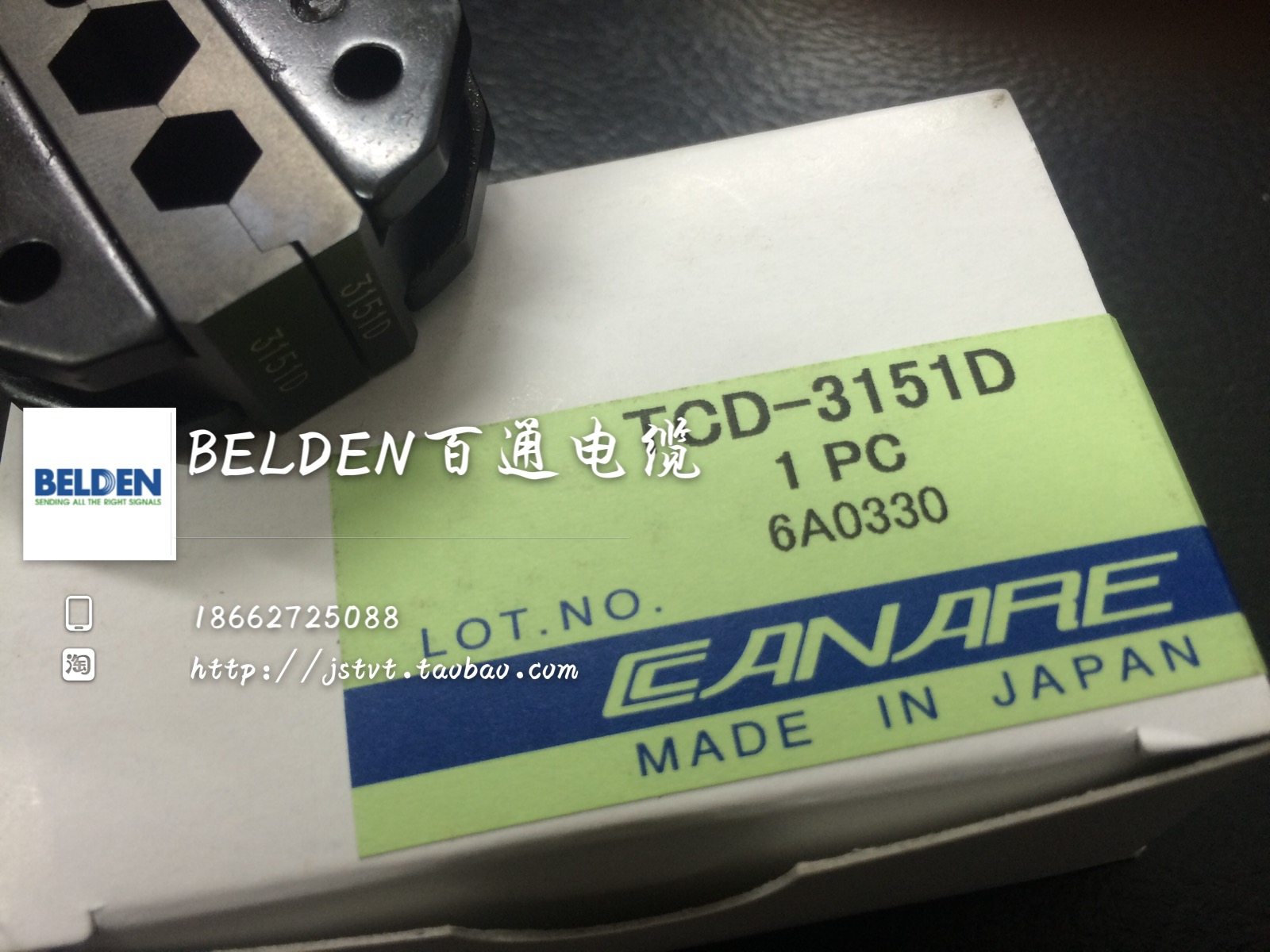 -5日本CANARE佳耐美L-5D2W同轴50欧电缆BNC接头压接模块3151D