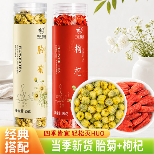 罐装白菊金银花菊花枸杞茶