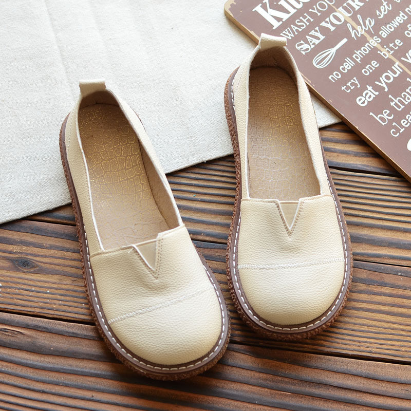 春夏新款複古厚底壹腳蹬休閑鞋百搭學生單鞋淺口瓢鞋大頭鞋娃娃鞋在類目 女鞋, 低幫鞋中 - 來自Buy2taobao.com提供專業的淘寶代購服務