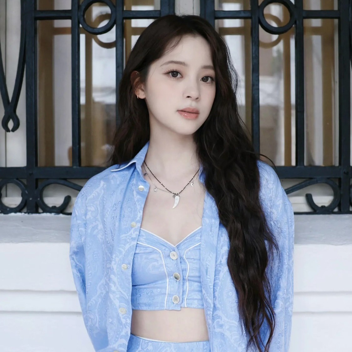 ins欧美风多挂坠月食蛇骨链项链女设计感简约叠戴弯月锁骨链
