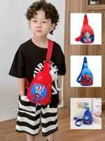 Мультяшная милая детская сумка для мальчиков, дорожная сумка через плечо, модный рюкзак, детская нагрудная сумка, в корейском стиле
