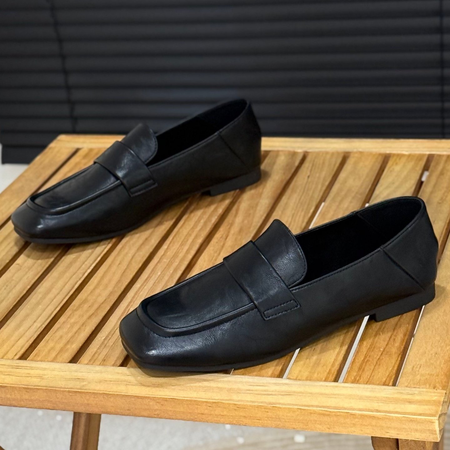 复古方头平底乐福鞋女2025年新款英伦一脚蹬豆豆鞋百搭通勤小皮鞋,女鞋,乐福鞋（豆豆鞋）,淘宝优惠券,粉丝福利购,淘宝优惠卷