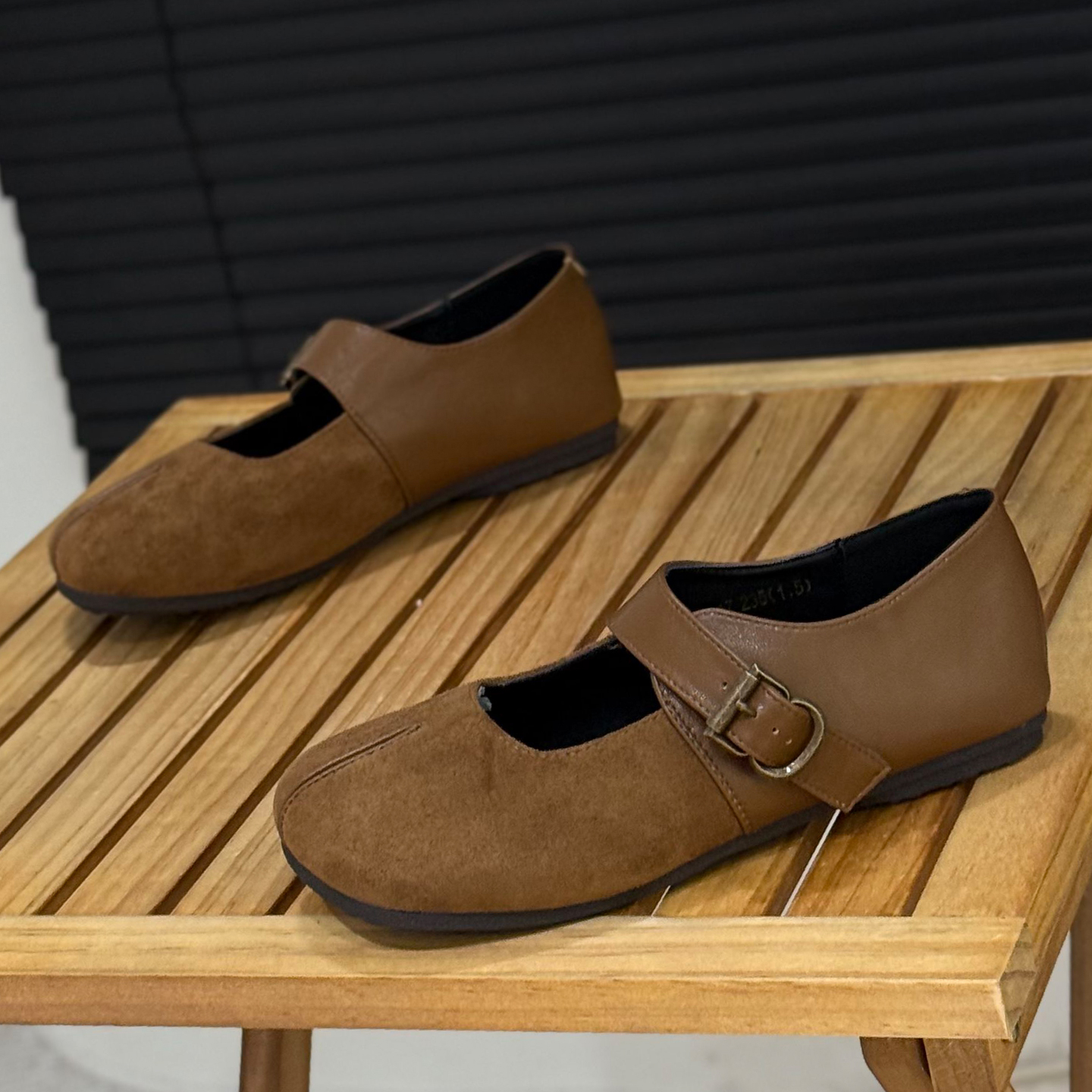 复古一字带玛丽珍鞋平底浅口单鞋
