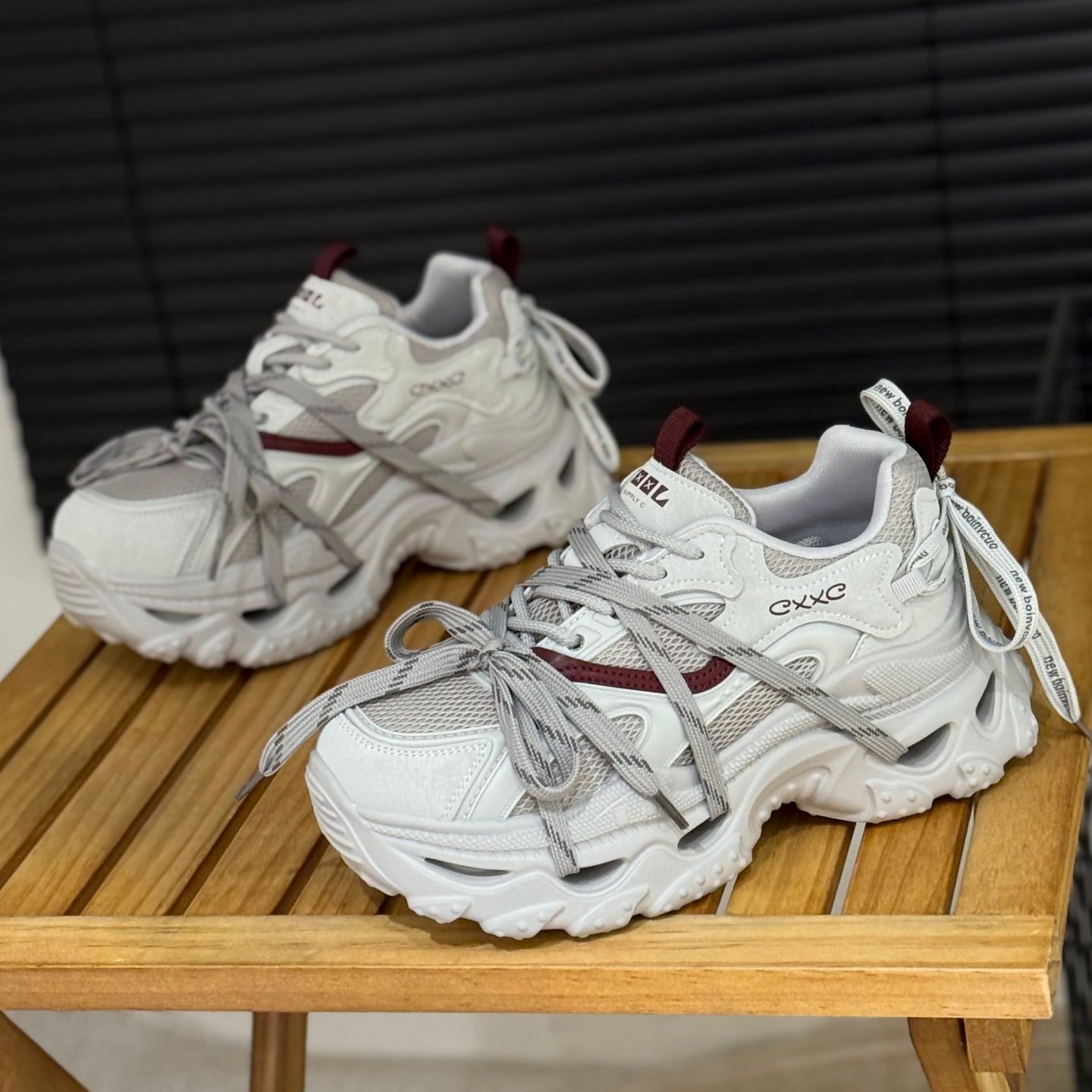 机能风厚底老爹鞋女2026年春季新款增高6cm松糕鞋网红绑带休闲鞋,女鞋,老爹鞋,淘宝优惠券,粉丝福利购,淘宝优惠卷