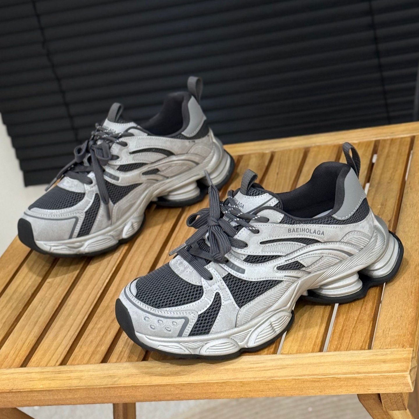 厚底老爹鞋女灰色女鞋运动休闲鞋