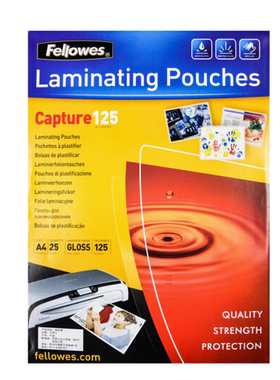 Fellowes范罗士塑封膜53074护卡膜125mic/100张A4照片过塑膜
