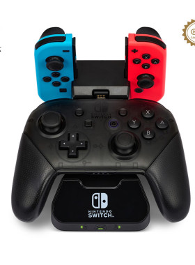 PowerA任天堂SWITCH JoyCon充电手柄底座多功能随放随充不伤手柄