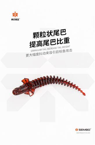 路亚围裙针尾反螺纹浮水泡泡软饵虫倒钓鲈假饵黑坑鳜鱼广东神饵