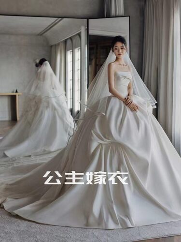 出租赁DENISE丹妮斯【云图】米卡多缎高级婚纱抹胸新娘主仪式室外