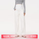 春装 孕晚期阔腿裤 春外穿托腹不勒肚子春款 MASANON孕妇白色牛仔裤