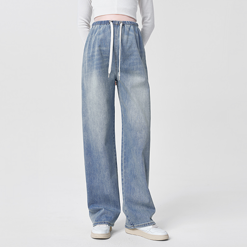 MASANON孕妇无托腹阔腿牛仔裤秋