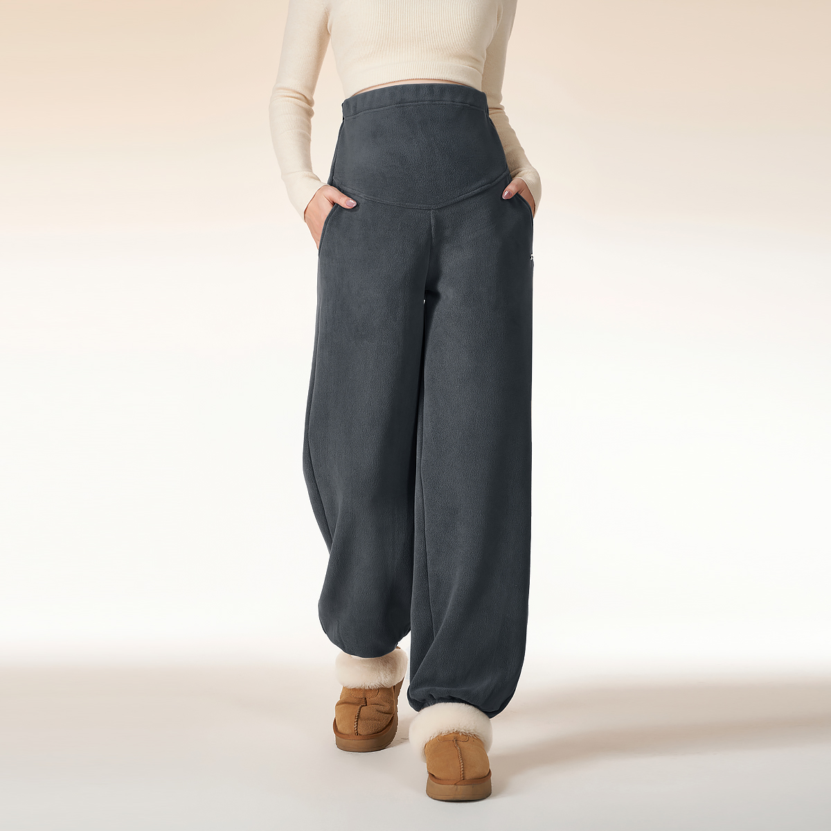 MASANON孕妇加绒加厚束脚卫裤