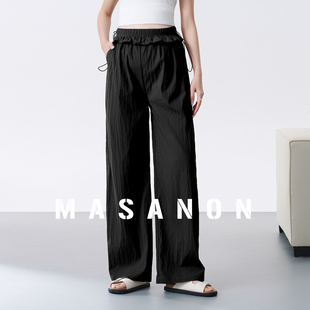 孕妇裤子夏季薄款外穿2026新款孕期无托腹阔腿裤大码直筒长裤夏天