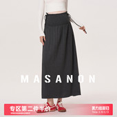 孕期托腹裙下半裙小个子春季 长款 春装 MASANON孕妇半身裙2026新款