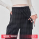 春秋季 春装 格子阔腿裤 休闲直筒长裤 外穿 子不勒肚子2026新款 孕妇裤