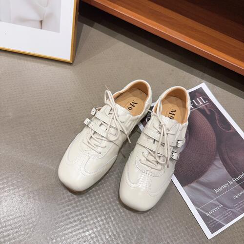 2039-3春夏季新品女真皮方头韩版系带内增高休闲鞋软底舒适韩版潮