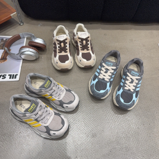 25317-5春季新品女真皮拼接网面软底透气阿甘运动休闲鞋韩版潮鞋