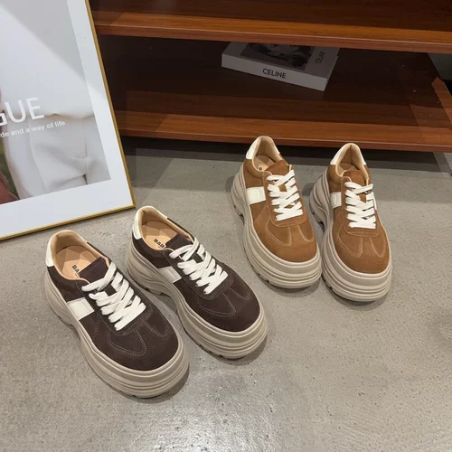 805-163秋季新品女真皮厚底增高勃肯鞋时尚百搭休闲鞋韩版潮鞋