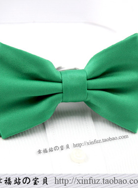 韩版男士领结 品质哑光色双层蝴蝶结 商务正装派对主持衬衣搭配