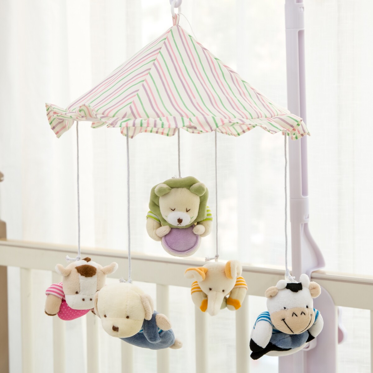 马年婴儿床铃电动毛绒布艺音乐旋转风铃遥控新生宝宝床头挂铃玩具