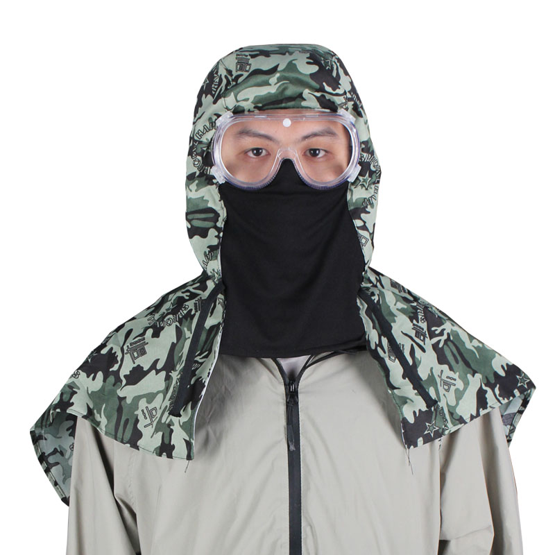 披肩防尘帽子防雾一体劳保