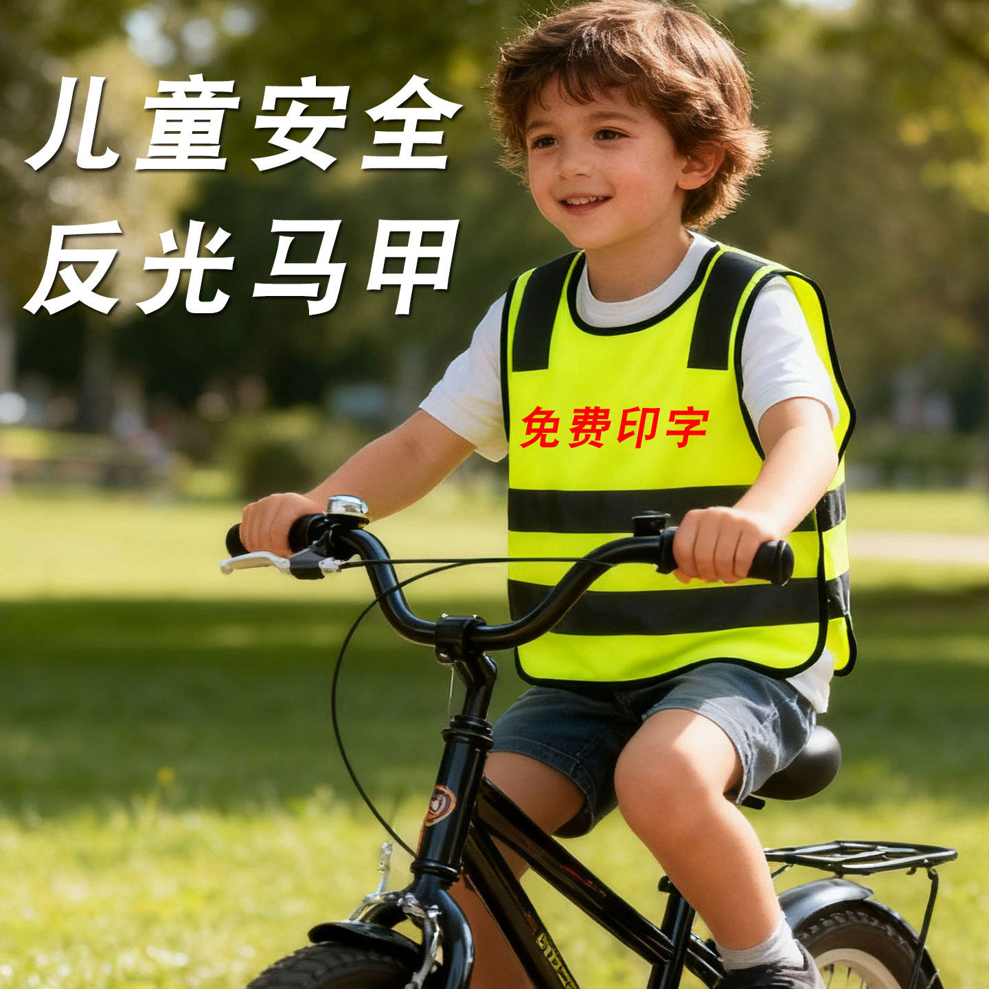 反光背心马甲荧光服施工园林环卫反光衣夜行骑行服反光安全服