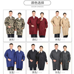 防尘大褂工作服长袖蓝大褂工作服劳保大褂仓管服搬运食品服工作服