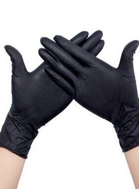 半永久纹绣用品 美容院专用纹绣手套 一次性手套防滑加厚黑色丁腈