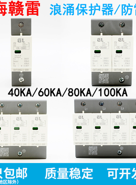 正品赣雷浪涌电涌保护器40KA/60KA/80KA/100KA电源避雷1P2P3P4P