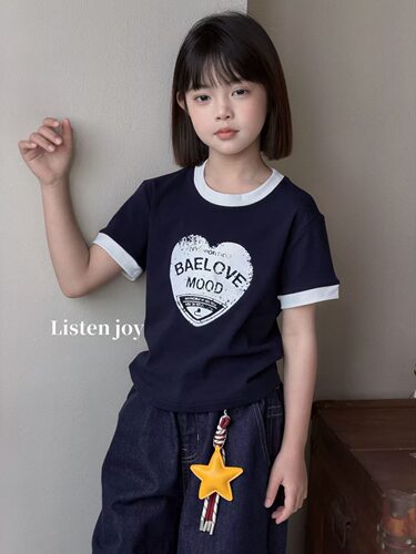 波拉女童韩版纯棉短袖T恤