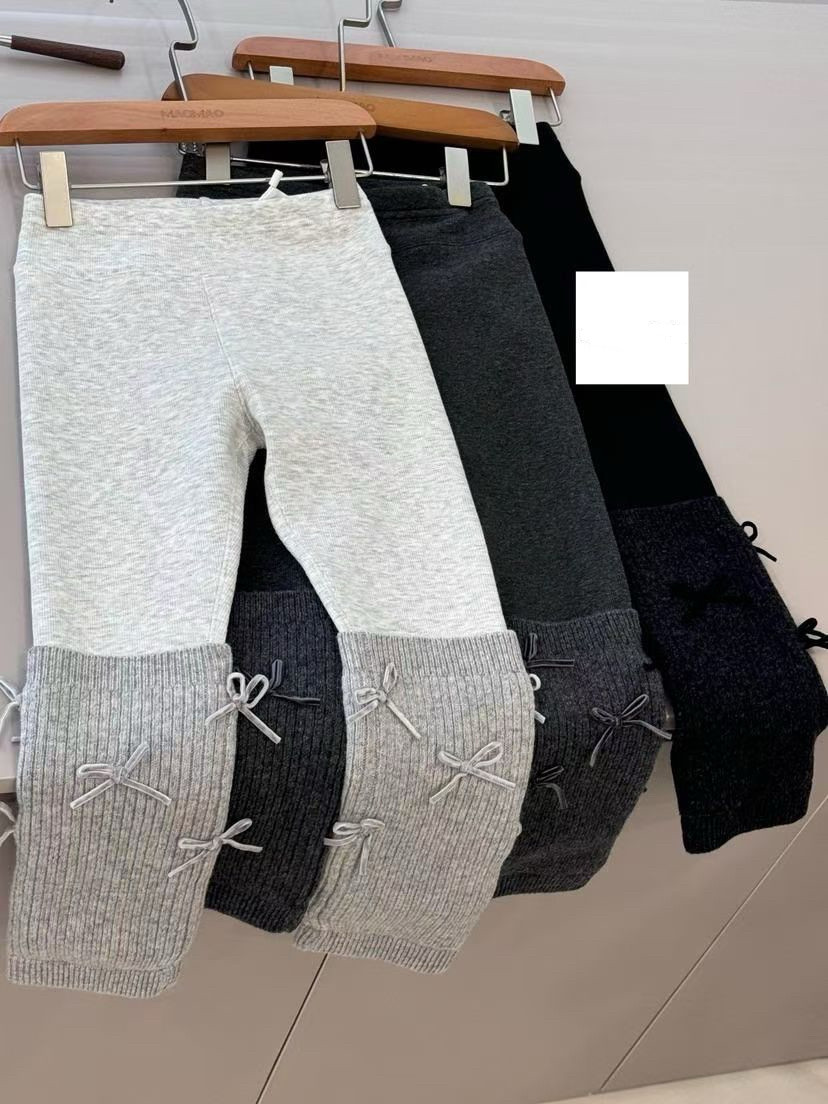波拉韩国童装女童裤子加绒打底裤秋冬新款儿童蝴蝶结休闲百搭长裤,童装/婴儿装/亲子装,裤子,淘宝优惠券,粉丝福利购,淘宝优惠卷