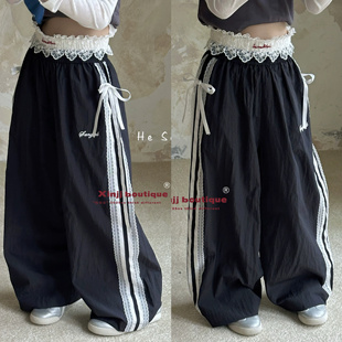 现货心尖尖波拉韩国男女童休闲直筒阔腿裤春夏款儿童薄防蚊裤子潮