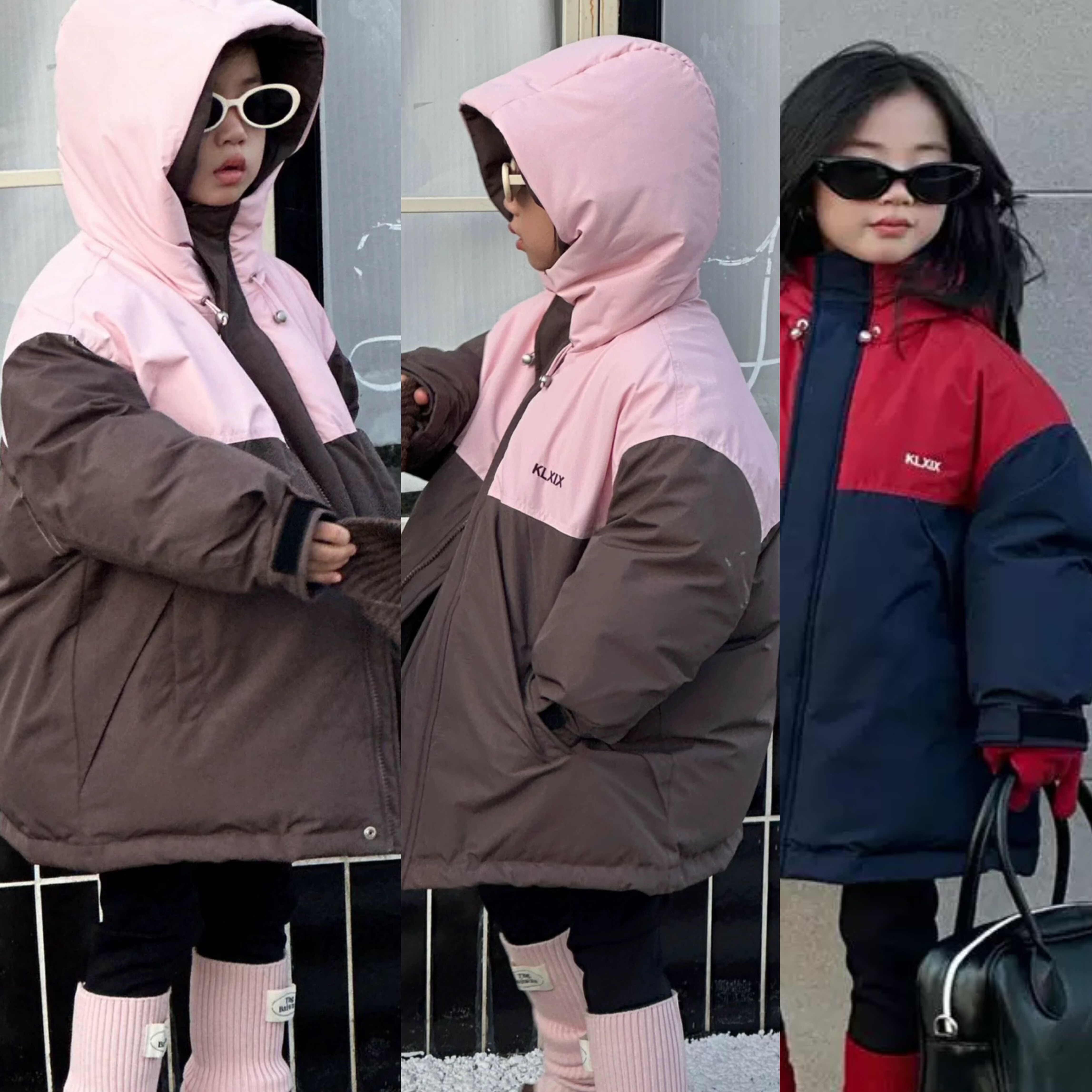 男女童棉服秋冬款儿童外套冲锋衣