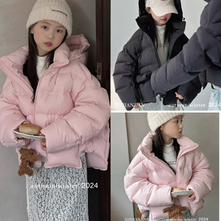 心尖尖波拉韩国童装儿童羽绒服秋冬款男女童韩版加厚白鸭绒面包服