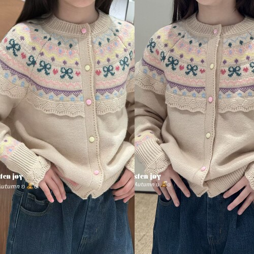 正版波拉女童圣诞毛衣年装外套