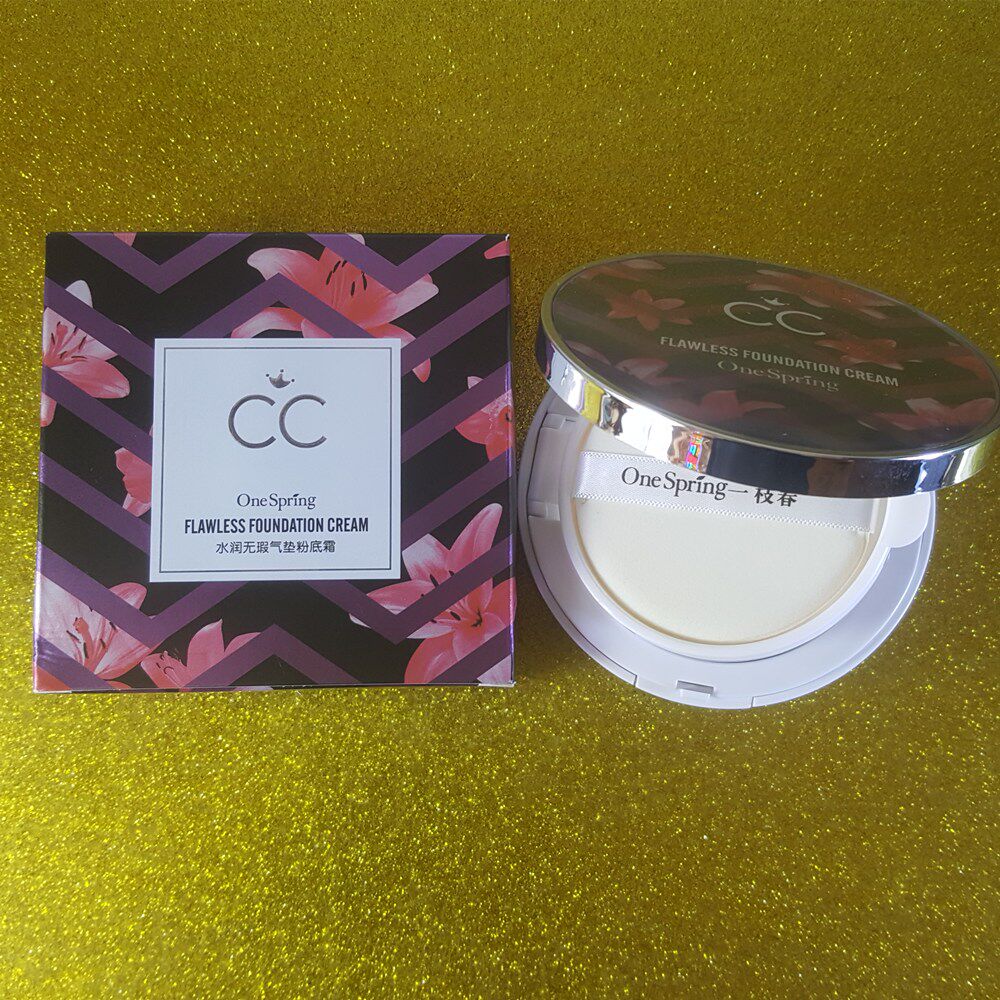 一枝春水润水润无瑕气垫粉底霜25g补水粉底液滋养隔离霜保湿 bb霜