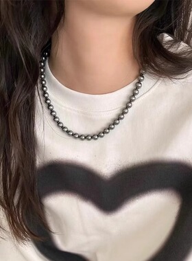 OPs进口施家黑珍珠项链