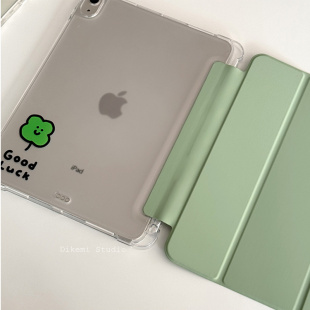 韩国ins小众设计幸运四叶草带笔槽ipad2025平板电脑保护壳支架air4/5/6/7适用苹果ipad11保护皮套防摔软壳