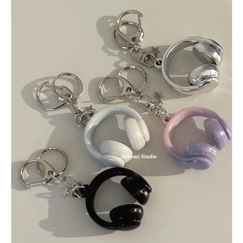 博主同款迷你耳麦钥匙扣包挂件