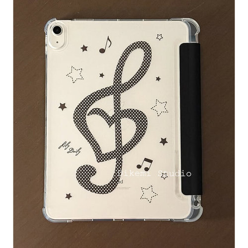 复古音符带笔槽ipad2025保护壳