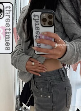 韩国ins小众欧尼同款甜酷爱心英文黑边手机壳适用iphone17promax苹果16promax/15/14/13手机保护套个性