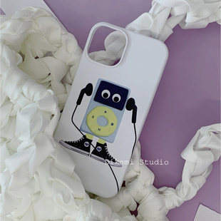 韩国ins小众可爱萌失控的mp3播放器菲林壳适用iphone15promax/14pro苹果13/12/11全包手机硬保护套xsmax