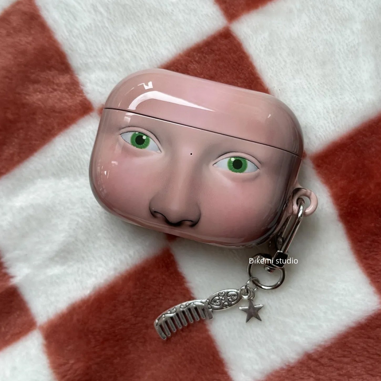 韩国ins小众设计Y2K艺术生搞怪人脸耳机套适用airpods4/3无线蓝牙菲林耳机套苹果airpods pro3/2硬保护壳,3C数码配件,耳机保护套,淘宝优惠券,粉丝福利购,淘宝优惠卷