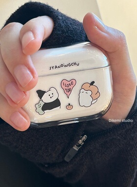 日韩ins小众可爱漫画Halloween适用苹果airpods 4/3/2代无线蓝牙耳机保护套airpods pro3/2透明软壳