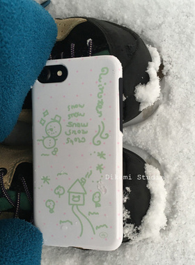 韩国ins小众清新简约绿色春天菲林壳适用iphone16promax/15pro苹果17pro/12/14全包硬手机保护套